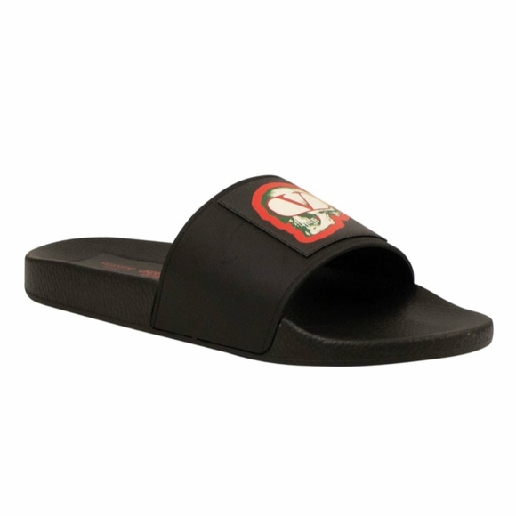 NIB Valentino Black Skull Pool Slide Undercover Jun Takahashi Collab Men's EU 45